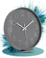 Produktbild: LATENO - Wanduhr Grau - Zum Aufstellen Oder Aufhängen - 30 cm - Lautlos - Klassisch Und Modern - Ohne Tickgeräusche - Für Wohnzimmer Büro UVM.