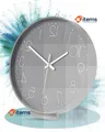 Produktbild: LATENO - Wanduhr Für Stehend Oder Wandbehang Grau 30 CM Leise Klassisch Modern