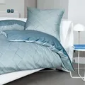 Produktbild: Janine Mako-Satin Bettwäsche J.D. 87053-02 155x220 cm + 80x80 cm - blau