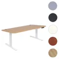 Produktbild: Schreibtisch HWC-D40, Computertisch, elektrisch höhenverstellbar 160x80cm 53kg MVG ~ Kirsch-Dekor, weiß