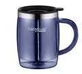 Produktbild: THERMOcafé by THERMOS TC DESKTOP CUP midnight blue 0,35l, Isoliertasse aus Edelstahl & Kunststoff, mit Deckel, schwappsicher für Büro, Camping, Bürotasse, passt unter Kaffeeautomat