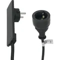Produktbild: Evoline PlugFix mit VDE-Kupplungsdose 1,5m schwarz (1.50 m, CEE 7/3) (151000155100)