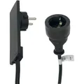 Produktbild: Evoline Plug Verlängerungskabel mit Flachstecker Schuko 1.500 mm Kunststoff Schwarz