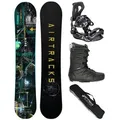 Produktbild: Airtracks Snowboard Snowboard Komplett Set Data Rocker Wide » Mod. 25 (4 St., 4er Pack), Snowboard + Bindung Master + Boots + SB Bag / 150 155 160 164 cm Boots 47 Star Black | 160 cm