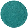 Produktbild: Erwin Müller Badematte, Badteppich Uni Serie Stuttgart Petrol Größe rund: 90 cm Ø - extra dick, hohe Saugfähigkeit, 100% Baumwolle
