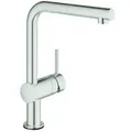 Produktbild: Grohe Minta Touch Küchenarmatur 31360DC1 elektronisch, supersteel, L-Auslauf schwenkabr
