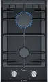 Produktbild: BOSCH PRB3A6B70D Domino-Gaskochfeld Serie 8, autarker Gasherd 30 cm breit, FlameSelect, Spülmaschinenfeste Topfträger, 1-Hand-Zündung, Alu gebürstet, Schwarz