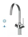 Produktbild: 4 Wege Wasserhahn Küchenarmatur BOD, Verchromt mit 360° schwenkbarem U-Auslauf