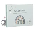 Produktbild: mintkind® „Meine Schulfreunde“ Freundebuch Schule Mädchen & Jungen Mint Design | Freundschaftsbuch Grundschule | Meine Freunde Buch Geschenk zur Einschulung | Schulfreundebuch zum Ausfüllen