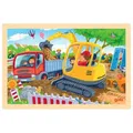 Produktbild: Einlegepuzzle Bagger aus Holz - 24 Teile