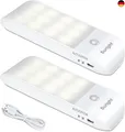 Produktbild: Suright LED Nachtlicht mit Bewegungsmelder, 2 Stück Aufladbar USB, Nachtlampe 