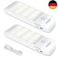 Produktbild: LED Nachtlicht mit Bewegungsmelder, 2 Stück Aufladbar USB, Nachtlampe mit 3