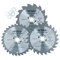 Produktbild: 3 Stück 150 mm TCT Kreissägeblätter 16/24/30 TPI & Adapterringe Reduzierstück...