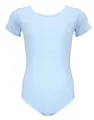 Produktbild: Aquarti Mädchen Kurzarm Ballettanzug Einfarbig, Farbe: Hellblau, Größe: 140