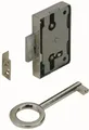 Produktbild: Hettich Aufschraubschloss vernickelt 60 x 43 x 8,7 mm  Kastenschloss