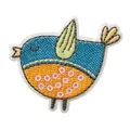 Produktbild: Bügelbild Applikation Aufnäher Patch Vogel Pailletten 4,6 x 5,1 cm