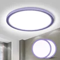Produktbild: 18W 6K Deckenleuchte LED Deckenlampe, IP44 Wasserfest Badlampe Rund Flach,2Lila