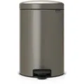 Produktbild: Brabantia International B.V. Brabantia Treteimer NEWICON, 20 Liter, Stylischer Abfalleimer mit herausnehmbaren Innenbehälter, Farbe: Platinum 11 40 45