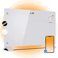 Produktbild: Johannson Elektroheizung mit Thermostat Aurora | Heizstrahler Innenraum | Heizung elektrisch energiesparend | Elektroheizkörper | Konvektor Heizun... - Weiß
