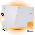 Produktbild: Johannson Elektroheizung mit Thermostat Aurora | Heizstrahler Innenraum | Heizung elektrisch energiesparend | Elektroheizkörper | Konvektor Heizung 2000W | Elektrische Heizung | leiser als Heizlüfter - weiß
