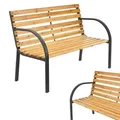 Produktbild: Gartenmöbel Gartenbank 2-Sitzer Holzbank Parkbank Metall Sitzbank Bank Juskys®