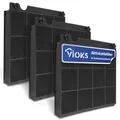 Produktbild: VIOKS SET 3x Aktivkohlefilter Dunstabzugshaube Ersatz für Elica Model15 Wpro 484000008575 CHF15/1 Type15 MCFE01 902980045/6 197465 AH040 FCH160 49019595 9029793818 Kohlefilter für Dunstabzugshauben