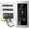 Produktbild: Balter EVO-HD Video Türsprechanlage mit Touchscreen Türstation, Video Türklingel, Smartphone App, 1 Familienhaus, 3X 7 Zoll Monitore, Türklingel mit Kamera Full HD, 2 Draht Bus, 175° Weitwinkel, RFID