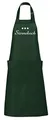 Produktbild: Schnoschi hochwertig bestickte Küchenschürze in Dunkelgrün, Schürze mit 3 Sternekoch gestickt