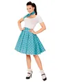 Produktbild: Widmann S.r.l. Kostüm 50er Jahre Petticoat-Rock und Halstuch Dots blau-weiss