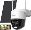 Produktbild: Imou 2K Solar Überwachungskamera Aussen Akku mit AI Personen-/Fahrzeugerkennung, 360° PTZ WLAN IP Kamera Outdoor Kabellos, Farbnachtsicht, 2-Wege-Audio, Sirene, Privatmodus, IP65, Kompatibel mit Alexa