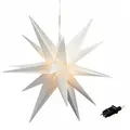 Produktbild: Xxl Led Advents Stern Warm Weiß - 100cm - 3d Weihnachtsstern Fenster Deko Zum Hängen  Für Außen Mit Timer