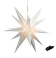 Produktbild: XXL LED Advents Stern warm weiß - 100 cm - Weihnachten Fenster Deko Außen Timer