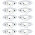 Produktbild: PLM 99996 - Einbauleuchte, 4,8 W, 3000 K, 450 lm, rund, weiß matt, 10er Set
