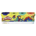 Produktbild: Play-Doh Wild 4er Set, 4 x 112g Dosen Modelliermasse in besonderen Farben, Bastel-Set ideal als Erweiterung zu anderen Sets, kreatives für Kinder ab 3 Jahren