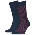 Produktbild: Tommy Hilfiger Socken TH MEN SMALL STRIPE SOCK 2P (2-Paar, 2 Paar) Tommy Hilfiger-Branding blau 43-46