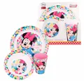 Produktbild: Disney Minnie Mouse Kindergeschirr-Set Geschirr-Frühstück-Set Minnie Mouse Teller, Schüssel & Becher, Kunststoff