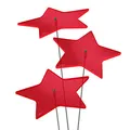 Produktbild: SUNPLAY Sonnenfänger Sterne Stella in ROT, 3 Stück je 10 cm Durchmesser im Set + 35 cm Schwingstäbe