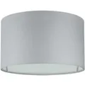 Produktbild: Premium Lampenschirm Stehlampe Hängelampe  Grau Baumwolle E14/E27 Ø25cm