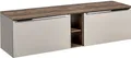 Produktbild: Waschtischunterschrank 180cm 2 Schubkästen, 4 Auszüge, Regal PUEBLA-56-TAUPE in taupe mit Vintage Oak, B/H/T ca. 180,4/48,5/46 cm