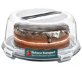 Produktbild: uandu Kuchen Transportbox Rund, Tortentransportbox mit Haube und Griff. Box mit Deckel, ⌀ 34cm, Aufbewahrungsbox, Kuchenbehälter, Kuchenplatte, BPA Frei Tortenbehälter, Tortenbox, Tortenteller