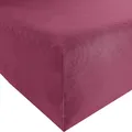 Produktbild: Erwin Müller Spannbettlaken Freising Elasthan-Jersey-Stretch - dehnbar, antipilling, bügelfrei, Rundumgummi - aubergine Größe 80x200 cm - 80x220 cm