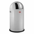 Produktbild: Wesco Mülleimer Pushboy Push Abfalleimer Abfallsammler Stahlblech Weiß 50 L