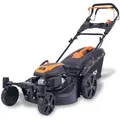 Produktbild: Fuxtec - 4in1 Benzin Rasenmäher 51cm Schnittbreite schwenkbare Vorderachse 7-stufige Höhenverstellung 25mm-75mm - 60L Grasfangkorb 4-Takt