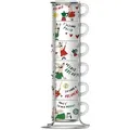 Produktbild: Bialetti Espressotassen-set 7-tlg. Mit Metallgestell, Kaffeetassen, Tassen, Bunt, Tazz203
