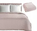 Produktbild: Narzuta 220x240 pudrowa z falbaną pikowana