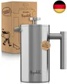 Produktbild: Morgenheld Edelstahl French Press für 6 Tassen 1000 ml Metall Kaffeepresse