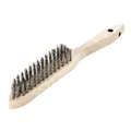 Produktbild: LESSMANN Stahl-Handbürste 4-reih. rostfrei ROF gewellt 0,35 mm 104641