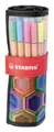 Produktbild: Fineliner - STABILO point 88 - 25er Rollerset ARTY Edition - mit 25...
