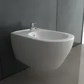 Produktbild: Alpenberger Bidets | Hänge Bidet für Intimdusche Sitzbad | Wand Bidet mit Hahnloch und Überlaufschutz | Moderne Toilette Dusche | Podusche | WC ...