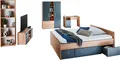 Produktbild: arthur berndt Jugendzimmer-Set Alessio, Anthrazit mit Artisan Eiche Dekor, viel Stauraum, (Set, 6-tlg., Kleiderschrank, Bett mit Schubkasten, Schreibtisch, Bücherregal etc), mit Melamin-Oberfläche, Made in Germany